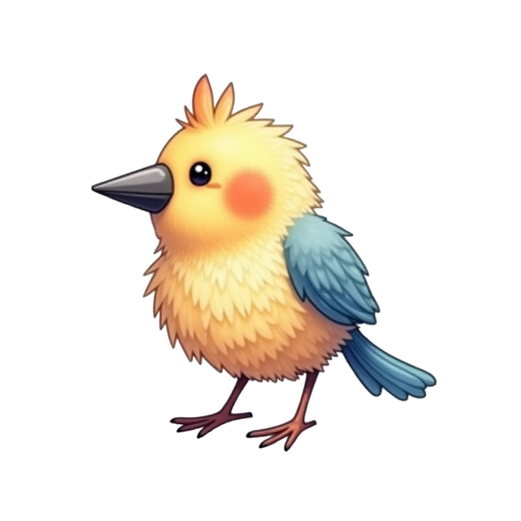 Fluffy Bird Character